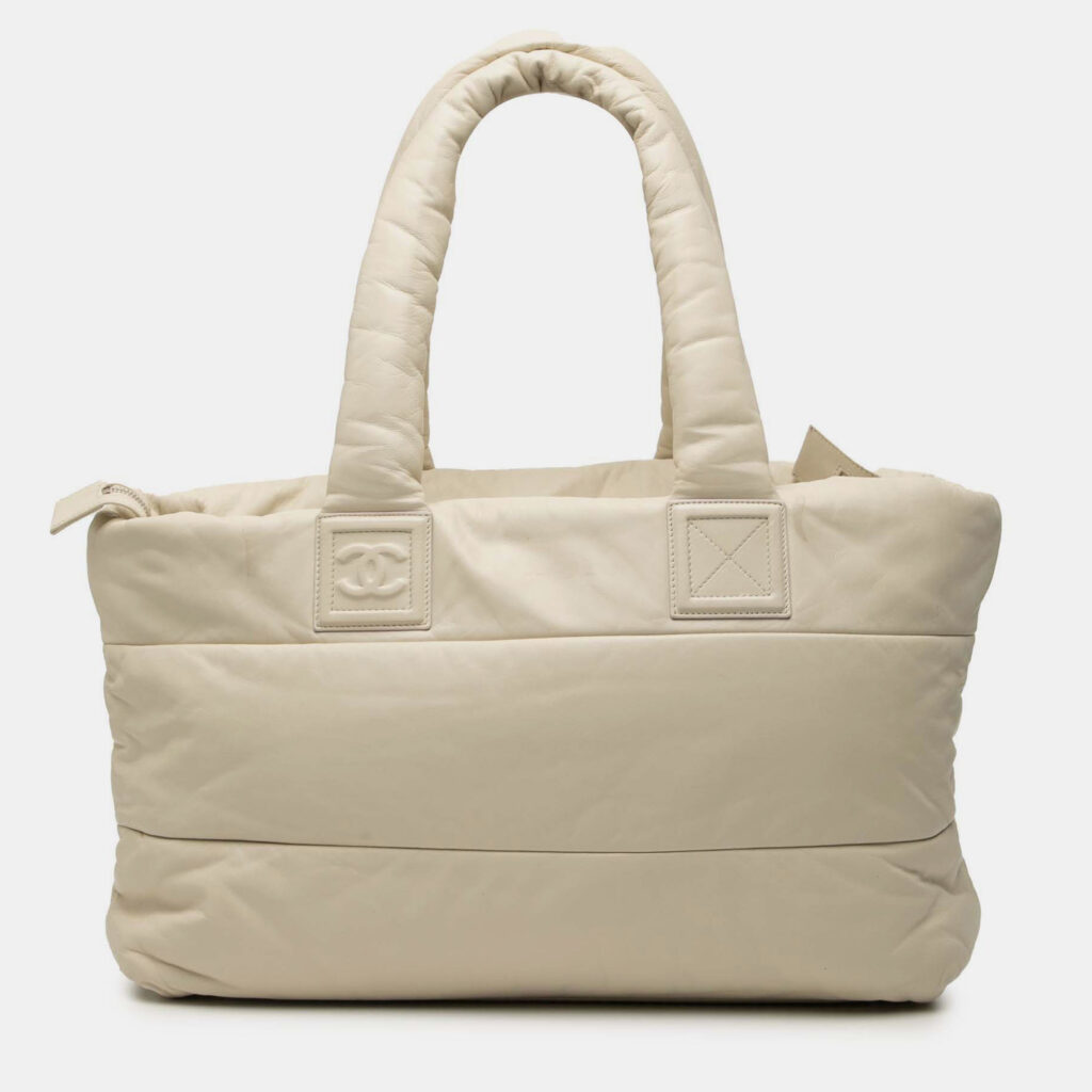Chanel Cream Medium Lambskin Coco Cocoon Tote Chanel Cream Medium Lambskin Coco Cocoon Tote