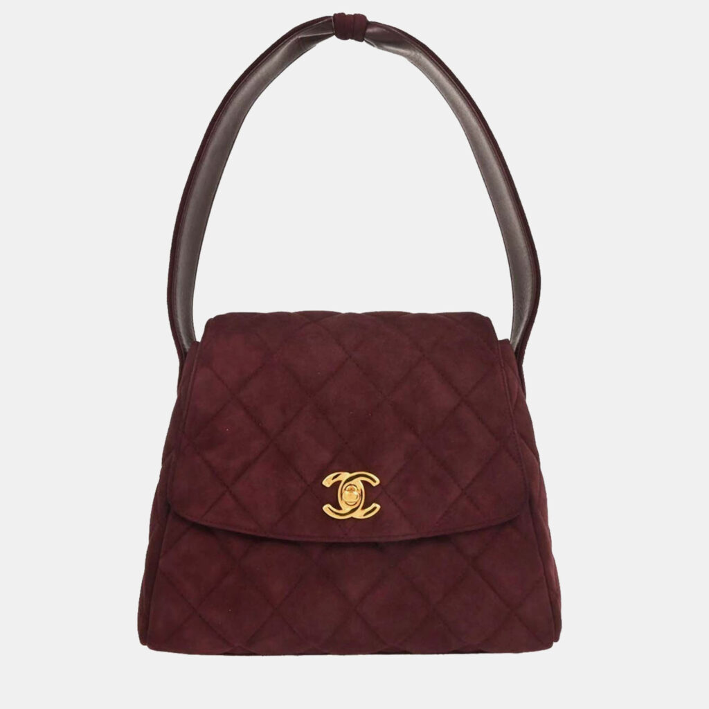 luxury-women-chanel-used-handbags-p1242121-010.jpeg Chanel Bordeaux Suede Handbag