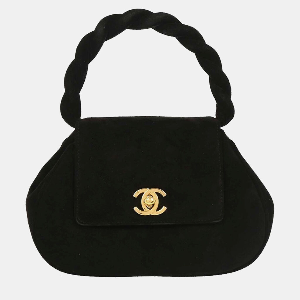 Chanel Black Suede Handbag Chanel Black Suede Handbag