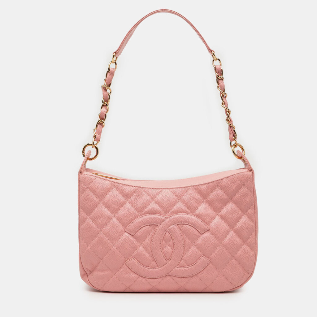 Chanel Pink Quilted Caviar Timeless Shoulder Bag Chanel Pink Quilted Caviar Timeless Shoulder Bag