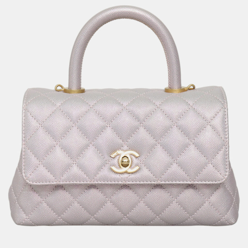 Chanel Iridescent Caviar Quilted Mini Coco Handle Bag