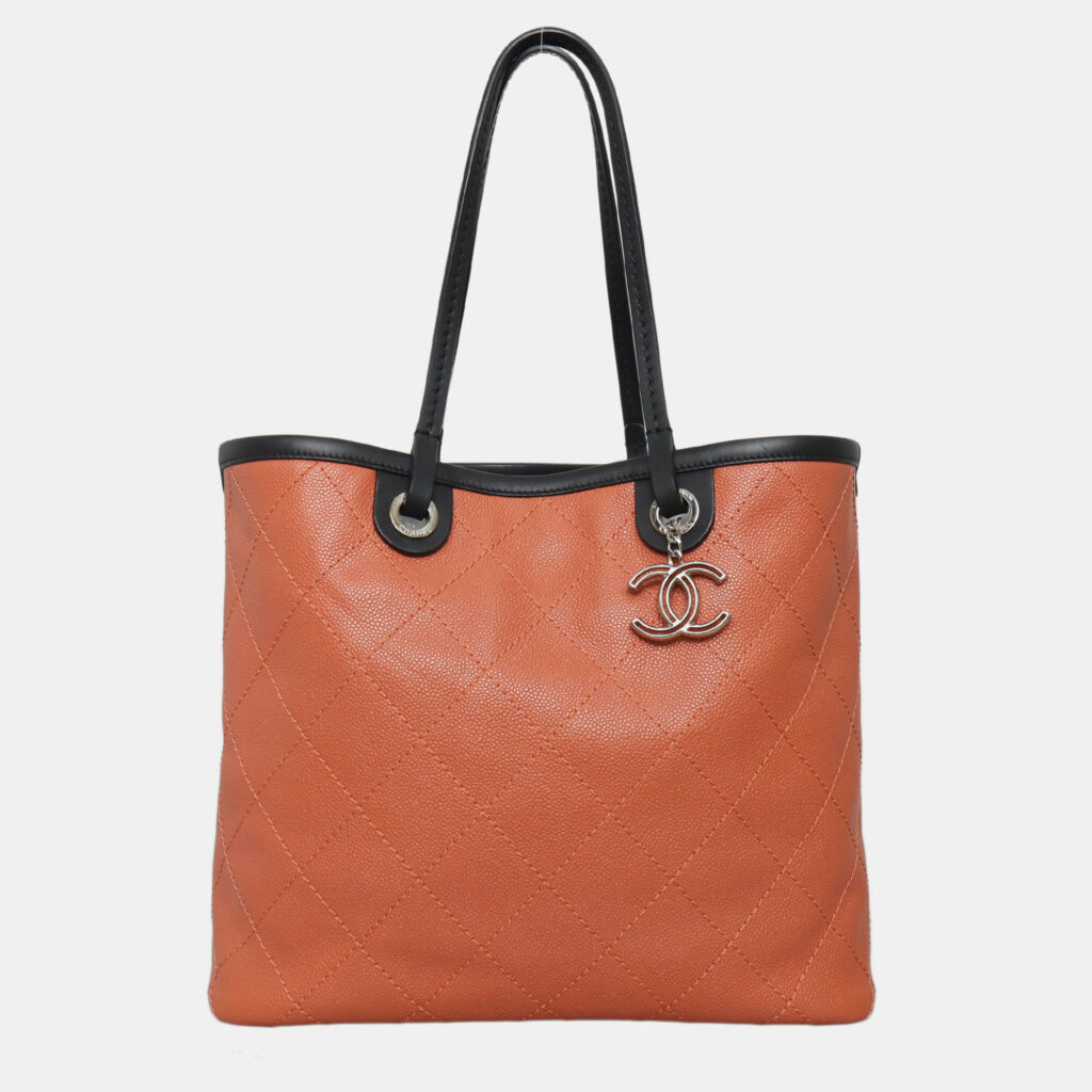 Chanel Caviar Leather Shopping Fever Tote Bag
