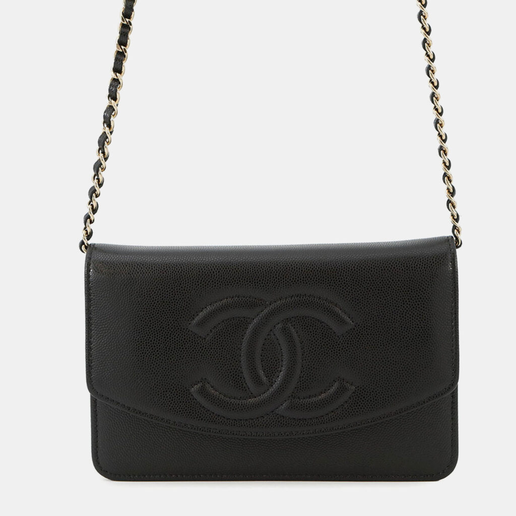 Chanel Chain Wallet Black Caviar Leather Chanel Chain Wallet Black Caviar Leather