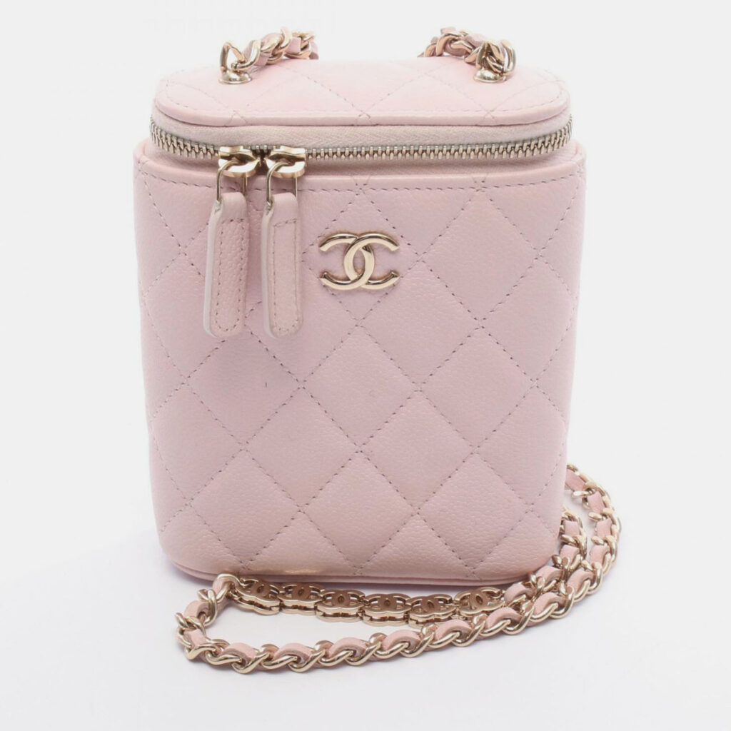 Chanel Matelasse Crossbody Chain Shoulder Bag Calfskin Pink Chanel Matelasse Crossbody Chain Shoulder Bag Calfskin Pink