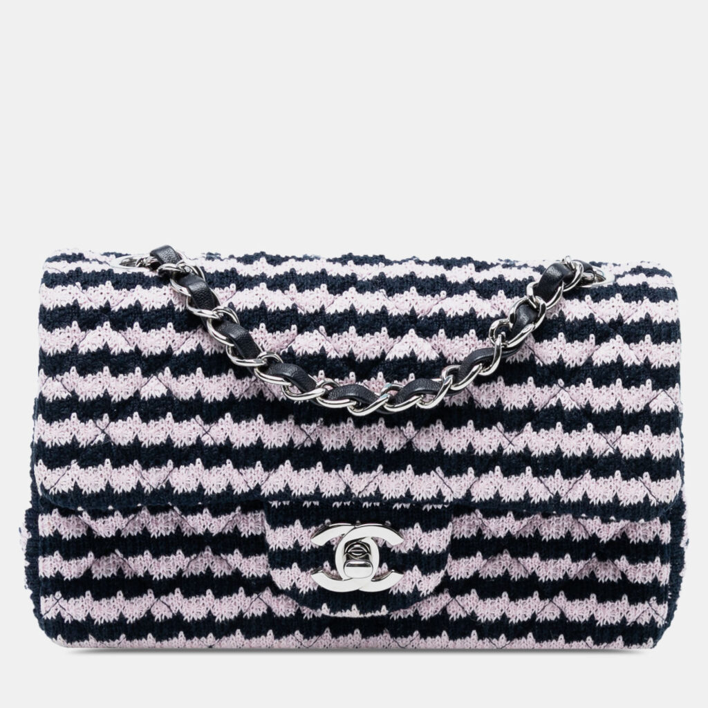 Chanel Pink Mini Rectangular Classic Tweed Single Flap Chanel Pink Mini Rectangular Classic Tweed Single Flap
