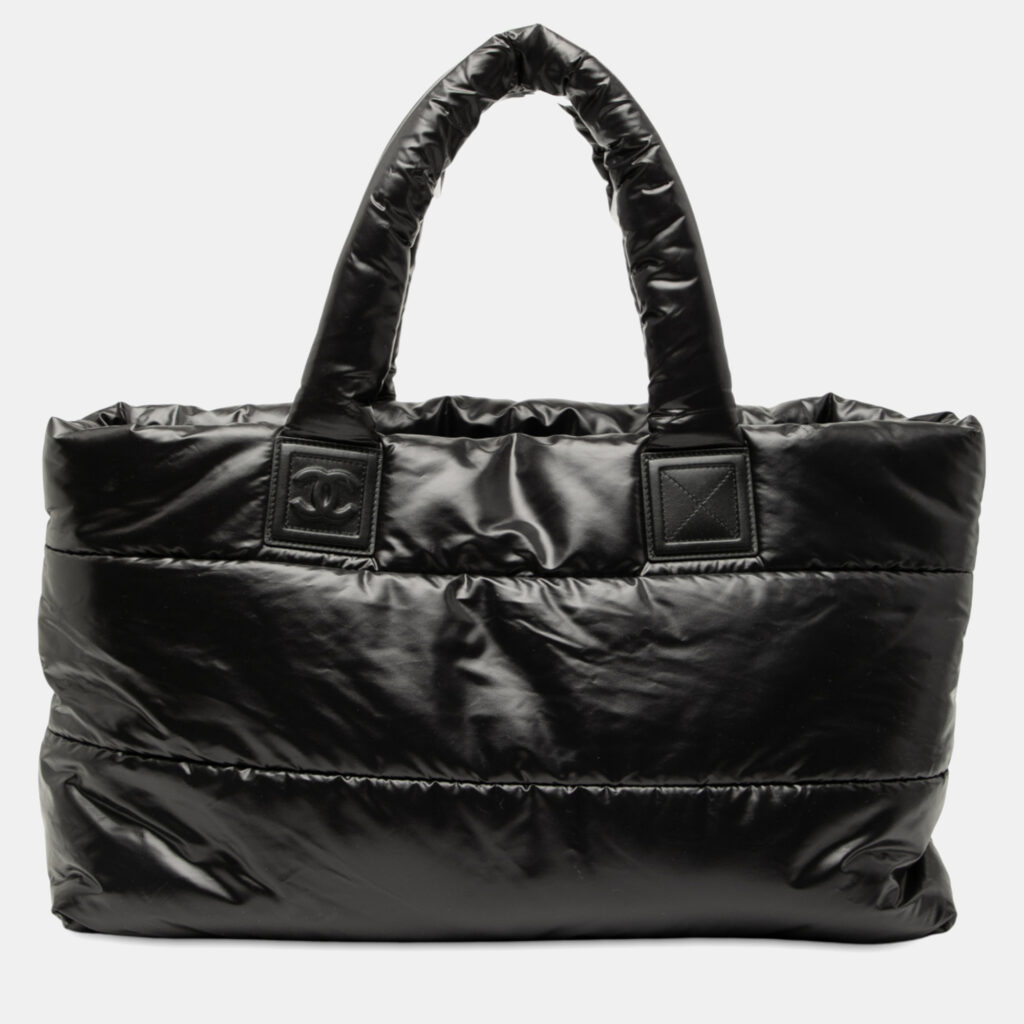 Chanel Black Medium Quilted Nylon Coco Cocoon Tote