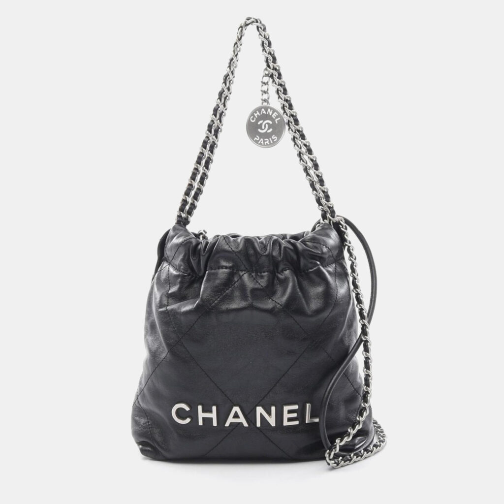 Chanel 22 Mini Black Leather Shoulder Bag Chanel 22 Mini Black Leather Shoulder Bag
