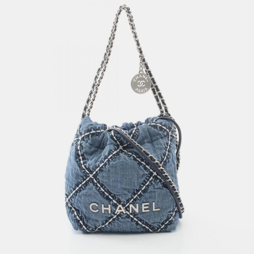 Chanel 22 Mini Shoulder Bag Denim Blue