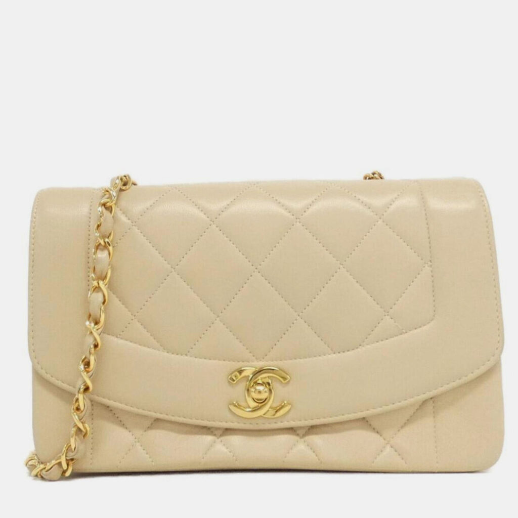 Chanel Beige Leather Shoulder Bag Chanel Beige Leather Shoulder Bag
