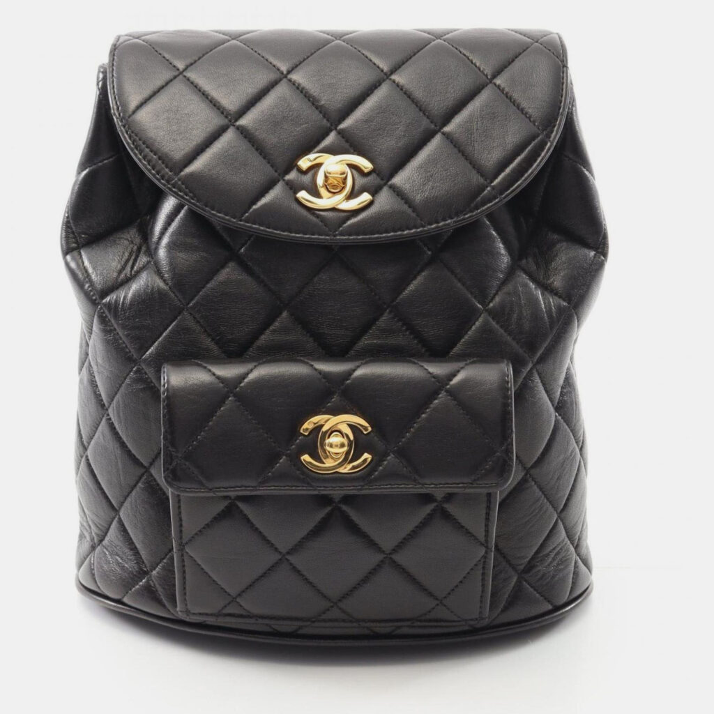 Chanel Matelasse Backpack Lambskin (Sheepskin) Black Chanel Matelasse Backpack Lambskin (Sheepskin) Black