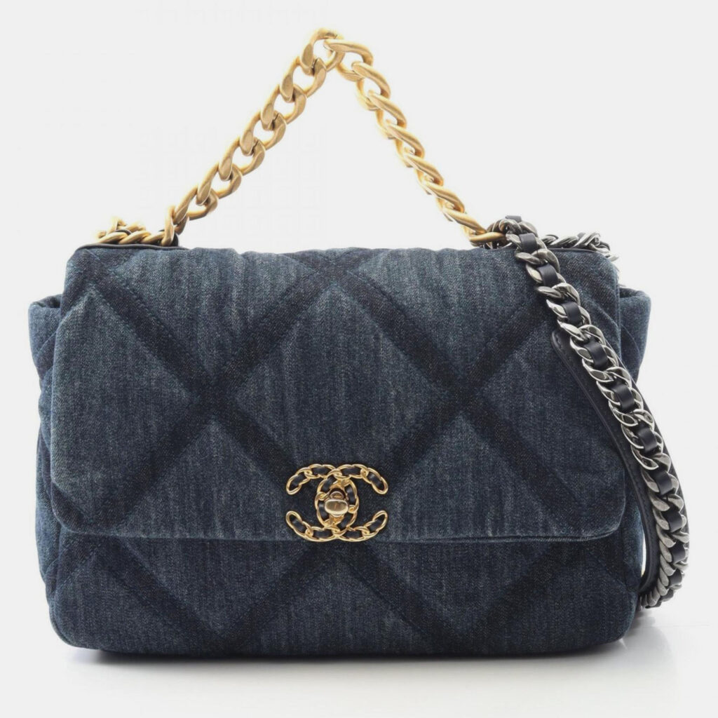 Chanel Matelasse Denim Shoulder Bag Navy Chanel Matelasse Denim Shoulder Bag Navy