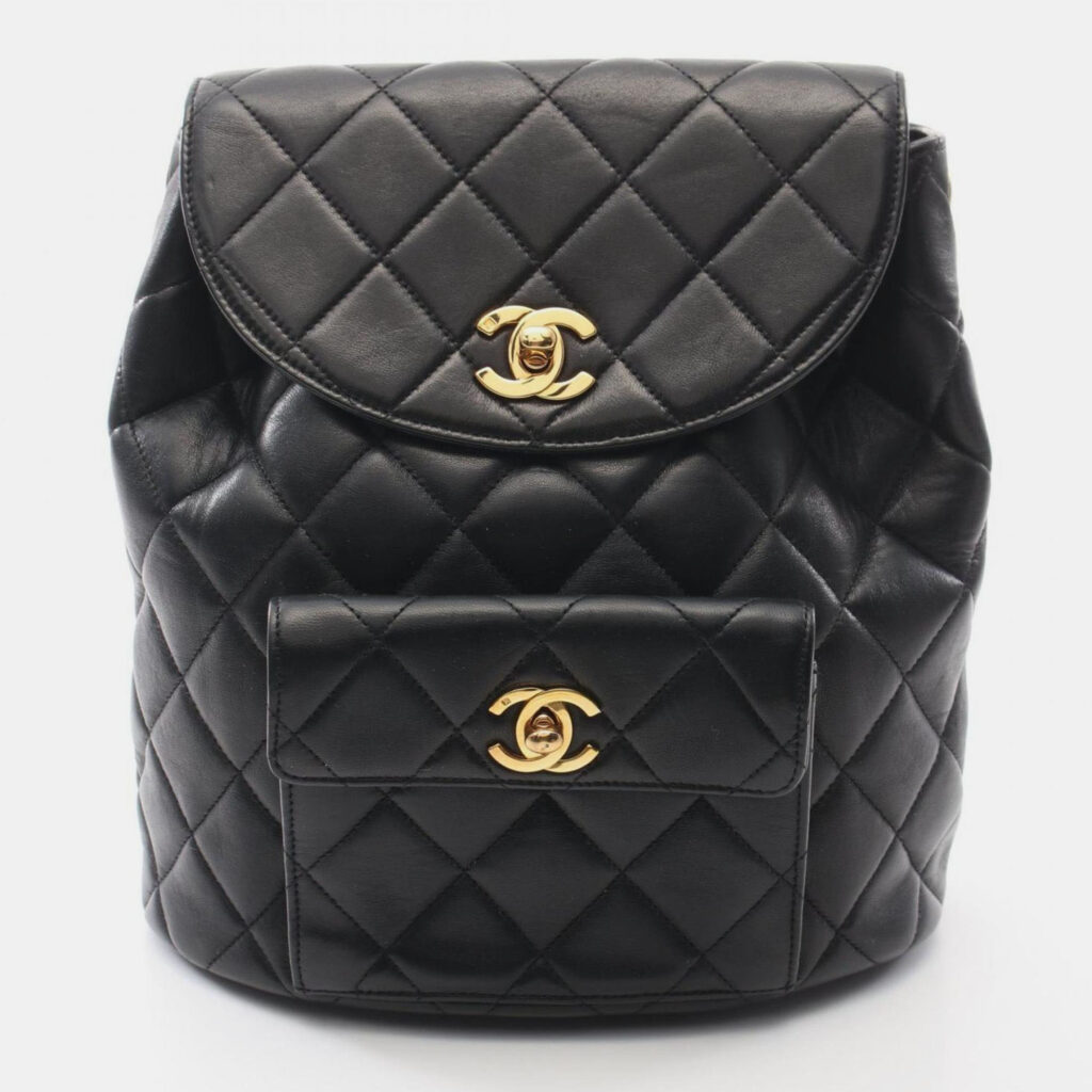 Chanel Matelasse Backpack Lambskin (Sheepskin) Black Chanel Matelasse Backpack Lambskin (Sheepskin) Black