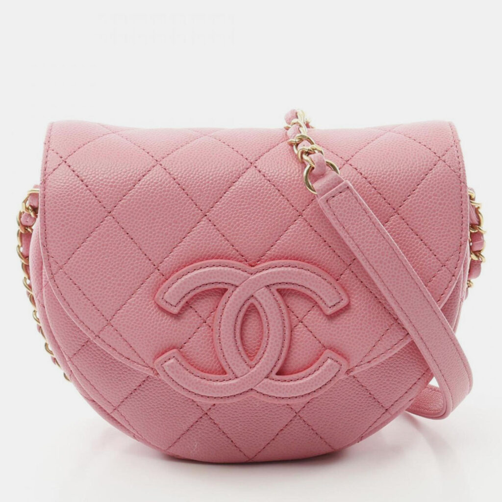 Chanel Matelasse Mini Shoulder Bag Caviar Skin (Grained Calf) Pink