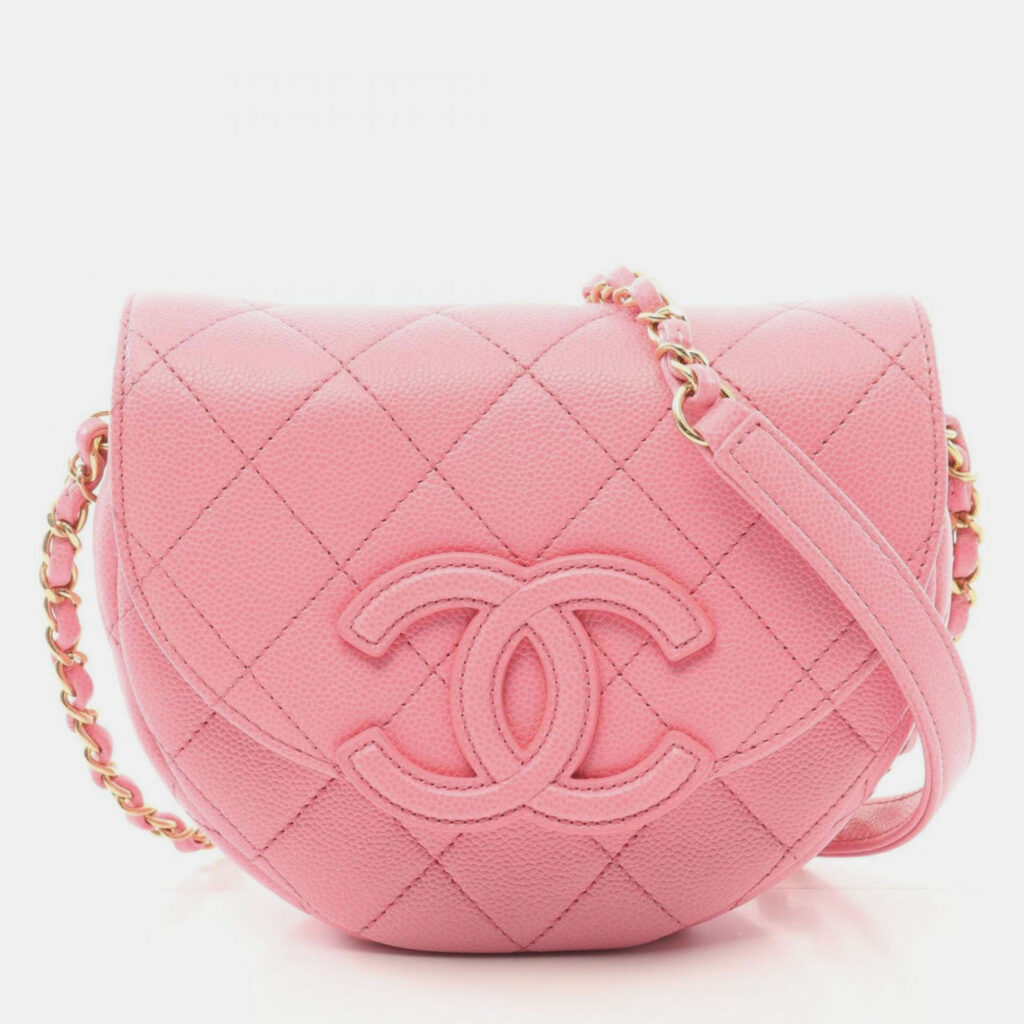 Chanel Matelasse Mini Shoulder Bag Caviar Skin (Grained Calf) Pink