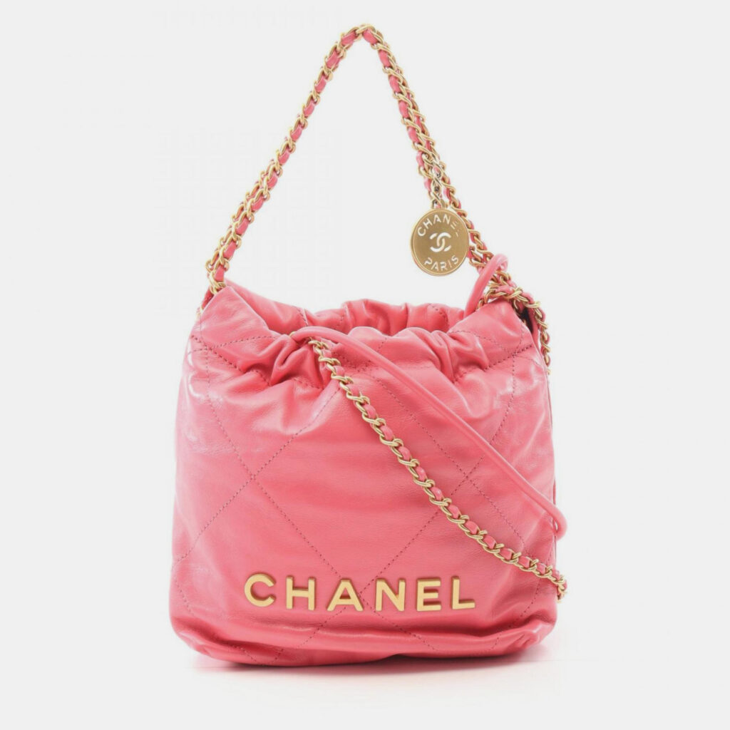 Chanel 22 Mini Shoulder Bag Leather Pink