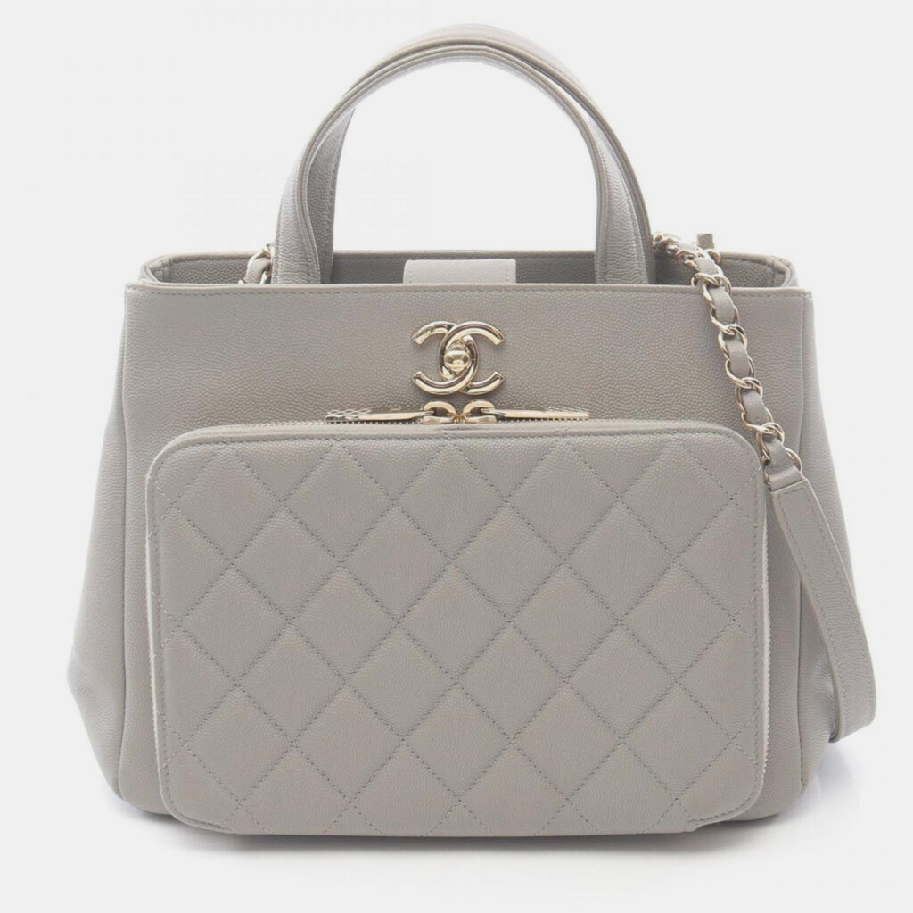 Chanel Affinity Matelasse Shoulder Bag Calfskin (Cowhide) Grey Chanel Affinity Matelasse Shoulder Bag Calfskin (Cowhide) Grey