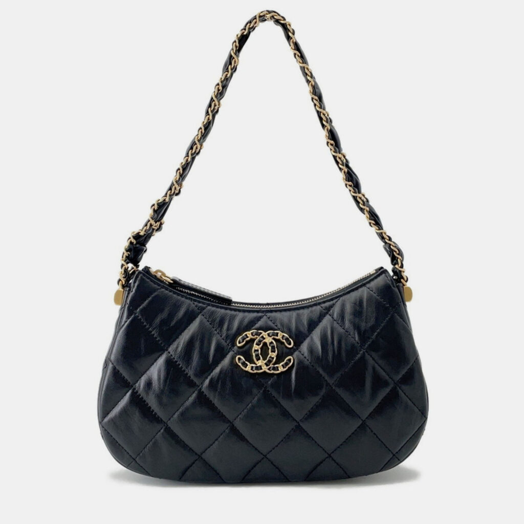 Chanel Handbag 19 Matelasse Coco Mark Lambskin Black Chanel Handbag 19 Matelasse Coco Mark Lambskin Black