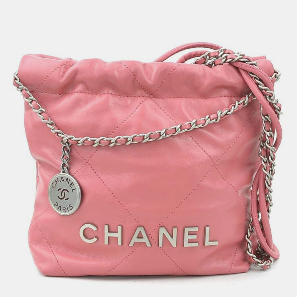 Chanel Shoulder Bag Chanel 22 Mini Leather Pink