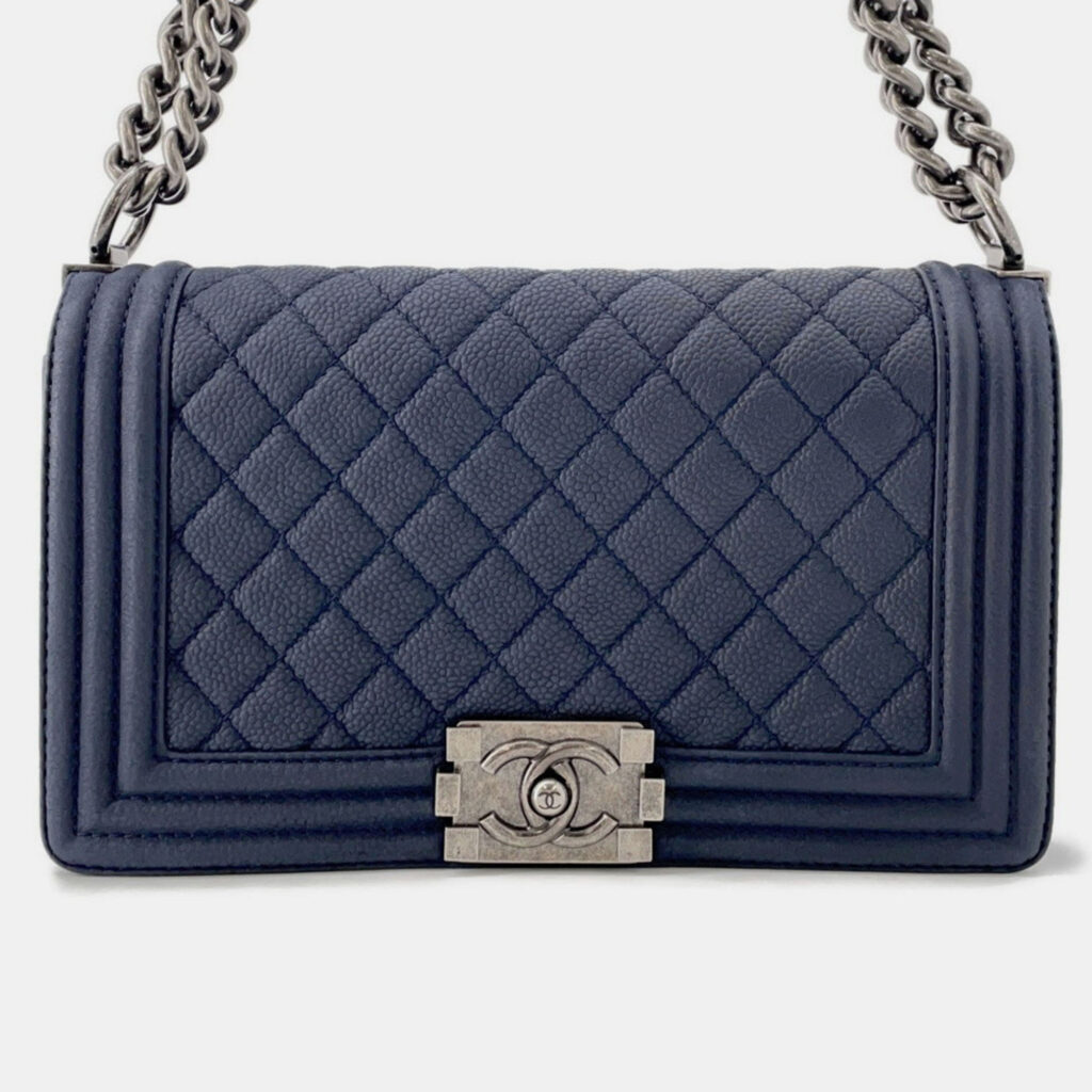 Chanel Chain Shoulder Bag Boy Caviar Skin Chanel Chain Shoulder Bag Boy Caviar Skin
