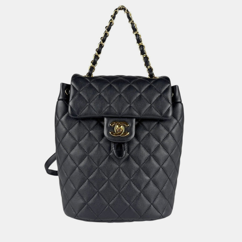 Chanel Backpack Lambskin Black And Gold Chanel Backpack Lambskin Black And Gold