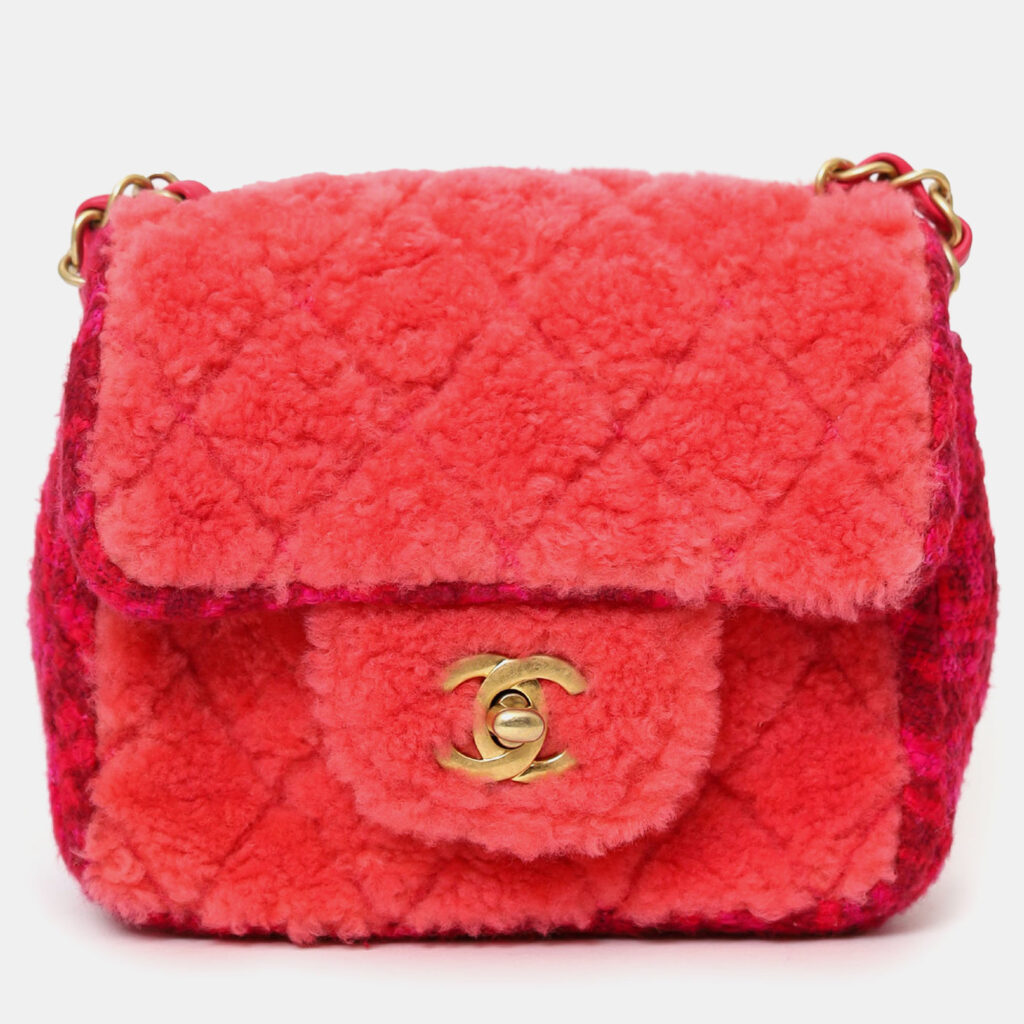luxury-women-chanel-used-handbags-p1247830-005-1.jpg Chanel Pink Shearling Mini Square Flap