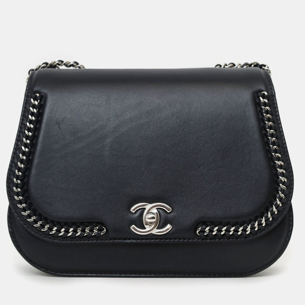 Pre-Loved Chanel 2016-2017 Black Calfskin Braided Chic Flap Bag Pre-Loved Chanel 2016-2017 Black Calfskin Braided Chic Flap Bag