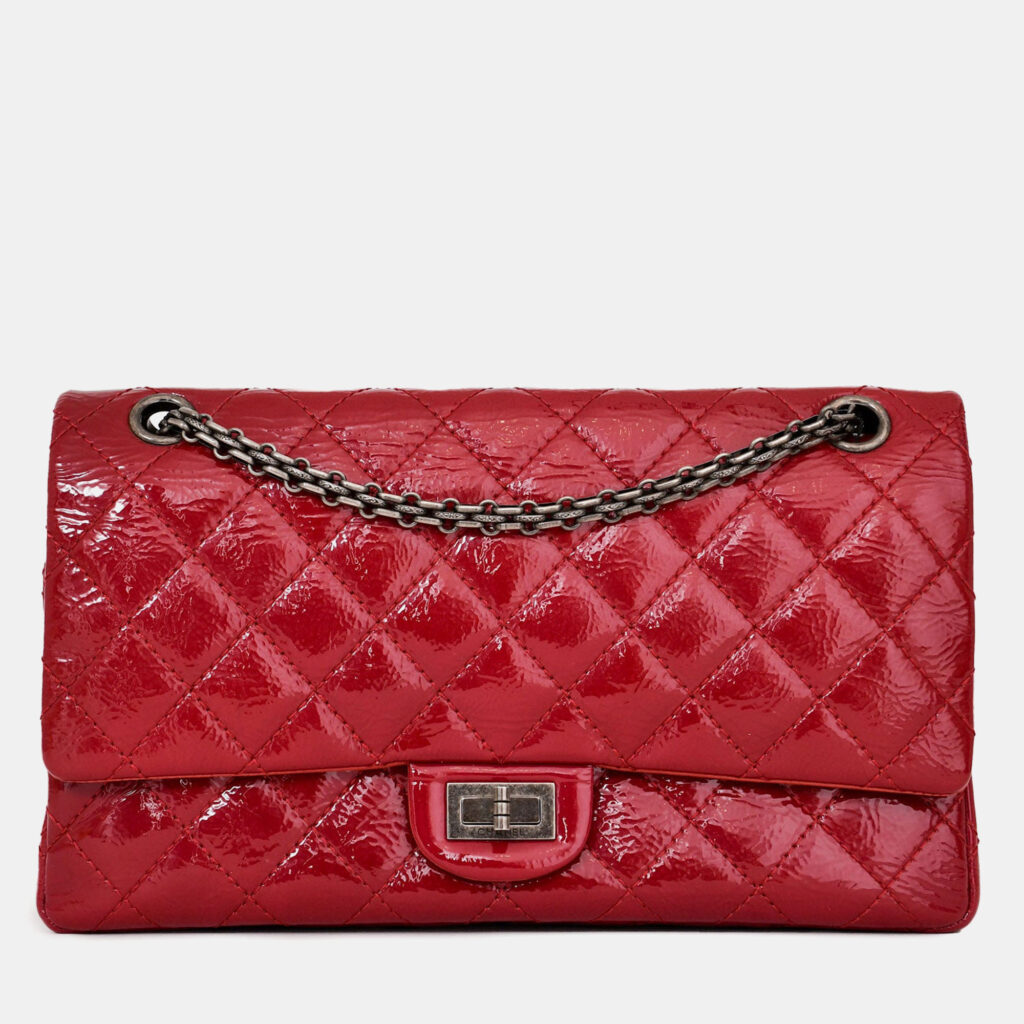 Chanel 2010-11 Red Patent Leather Reissue 226 2.55 Flap Bag Chanel 2010-11 Red Patent Leather Reissue 226 2.55 Flap Bag