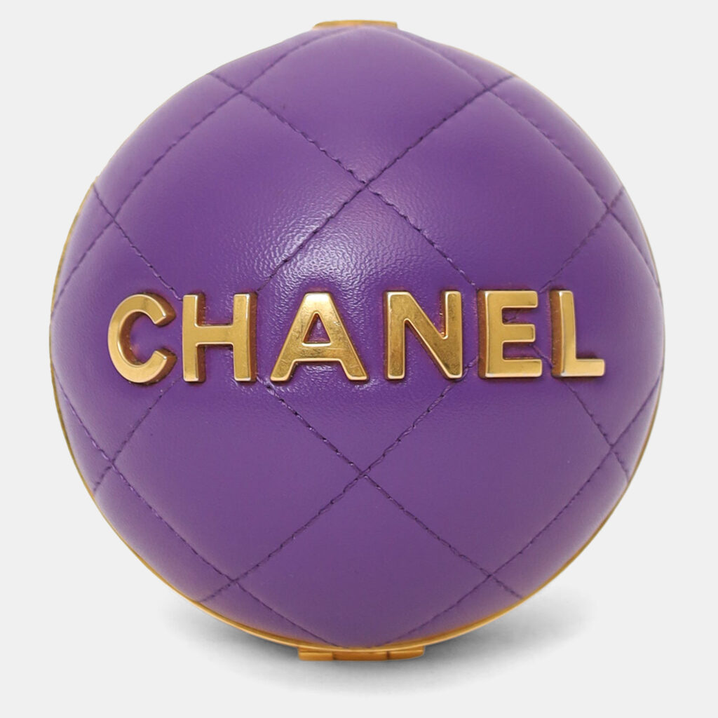 Chanel 2022 Purple Paris-Le19M Coco Sphere Minaudiere Bag Chanel 2022 Purple Paris-Le19M Coco Sphere Minaudiere Bag
