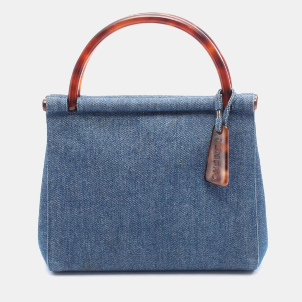 Chanel Denim Vintage Resin Top Handle Bag Chanel Denim Vintage Resin Top Handle Bag