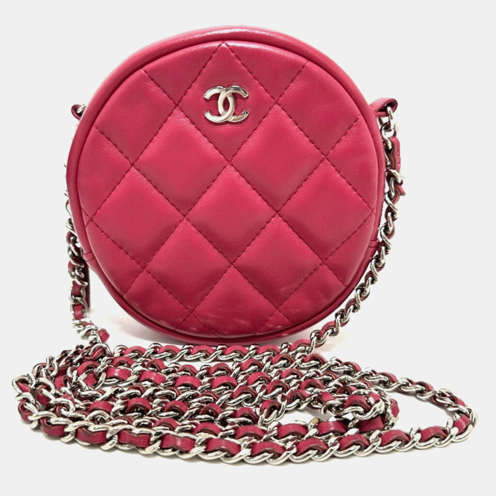 Chanel Coco Mark Round Chain Shoulder Bag Lambskin Chanel Coco Mark Round Chain Shoulder Bag Lambskin