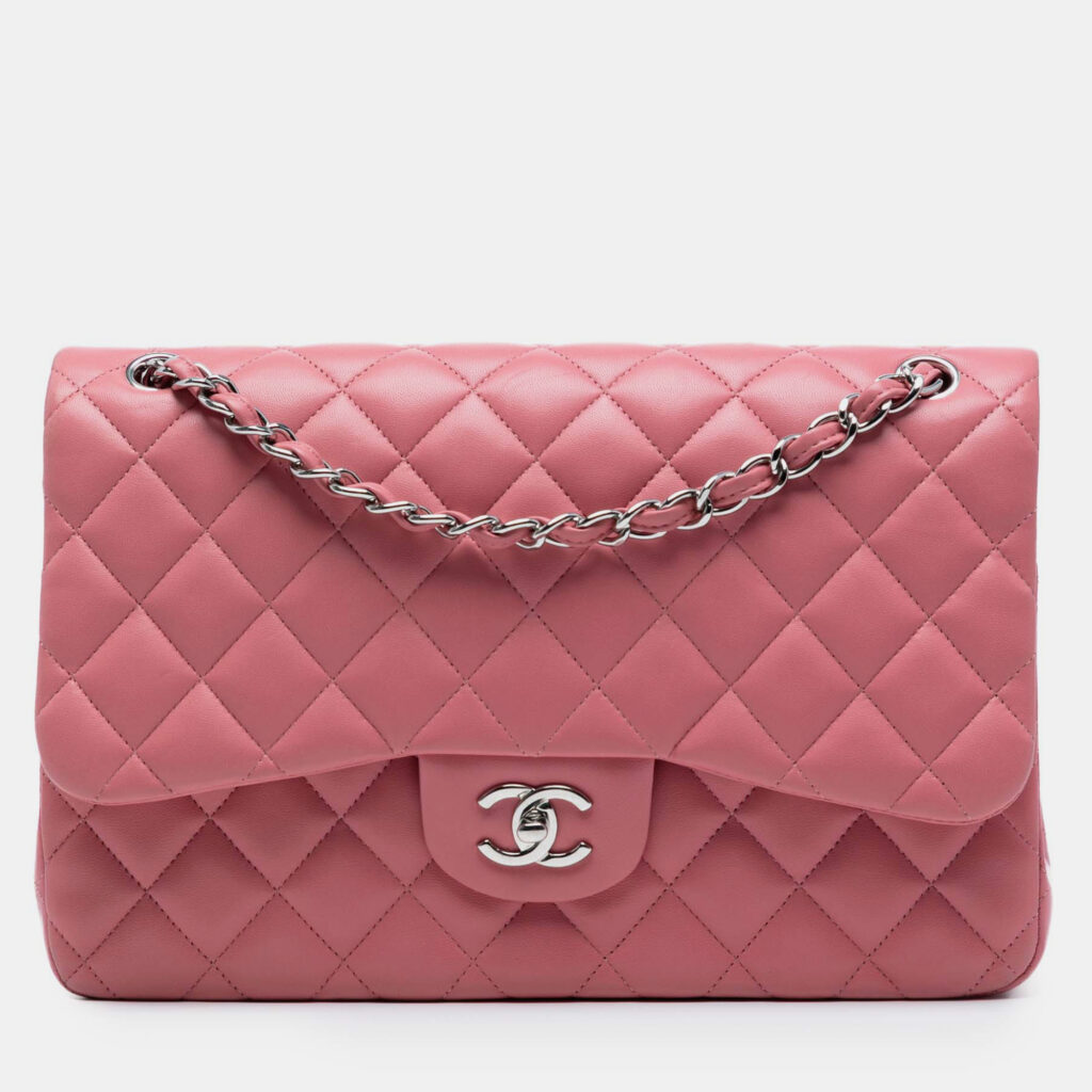 Chanel Pink Jumbo Classic Lambskin Double Flap Chanel Pink Jumbo Classic Lambskin Double Flap
