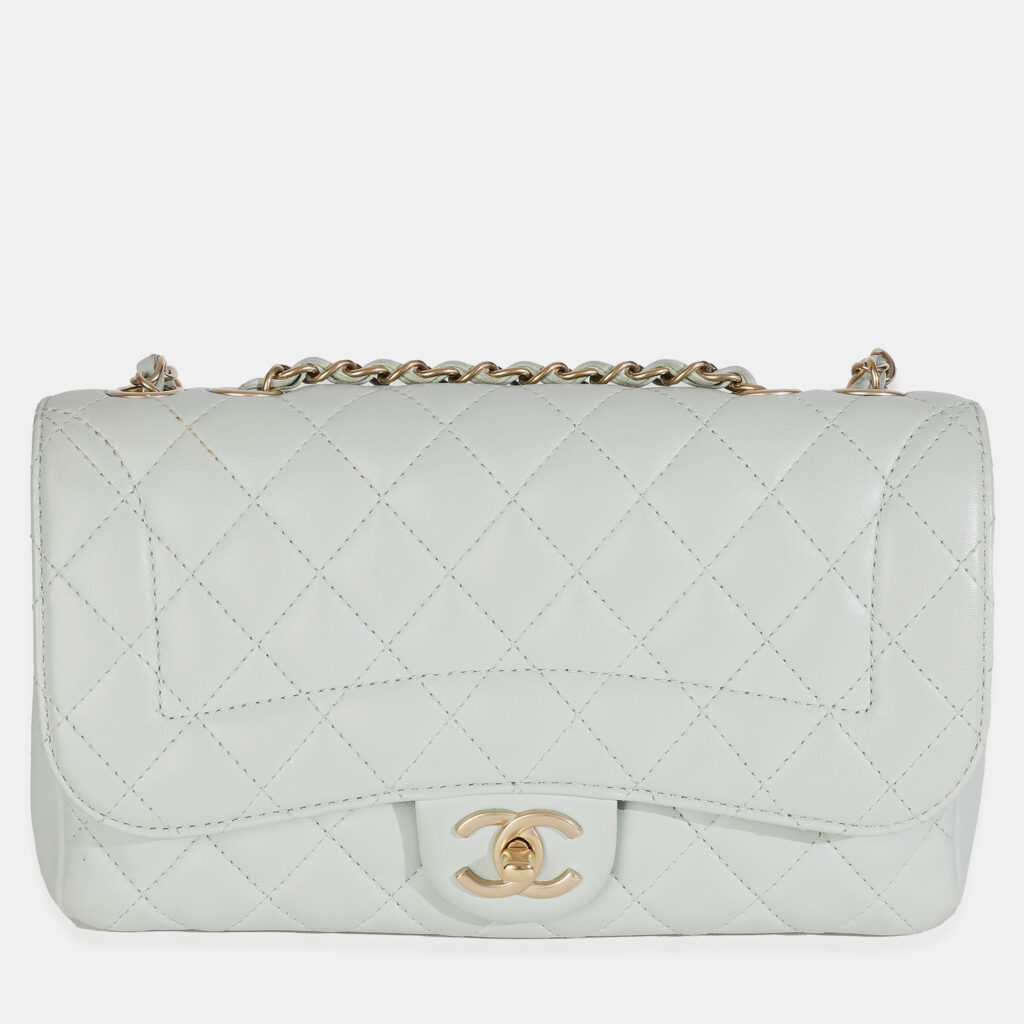 Chanel Light Green Quilted Lambskin Medium Mademoiselle Chic Flap Bag Chanel Light Green Quilted Lambskin Medium Mademoiselle Chic Flap Bag