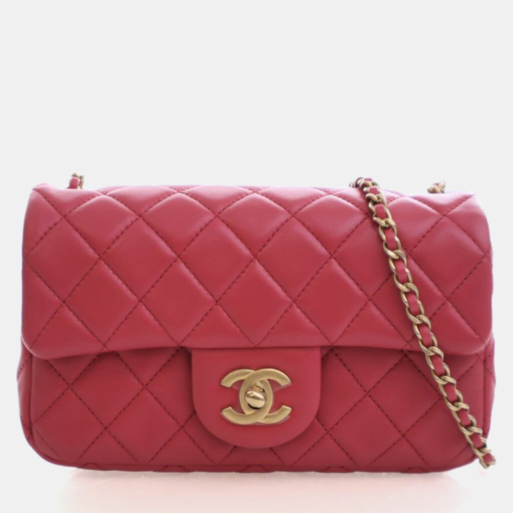 Chanel Mini Lambskin Rectangular Pearl Crush Flap Bag