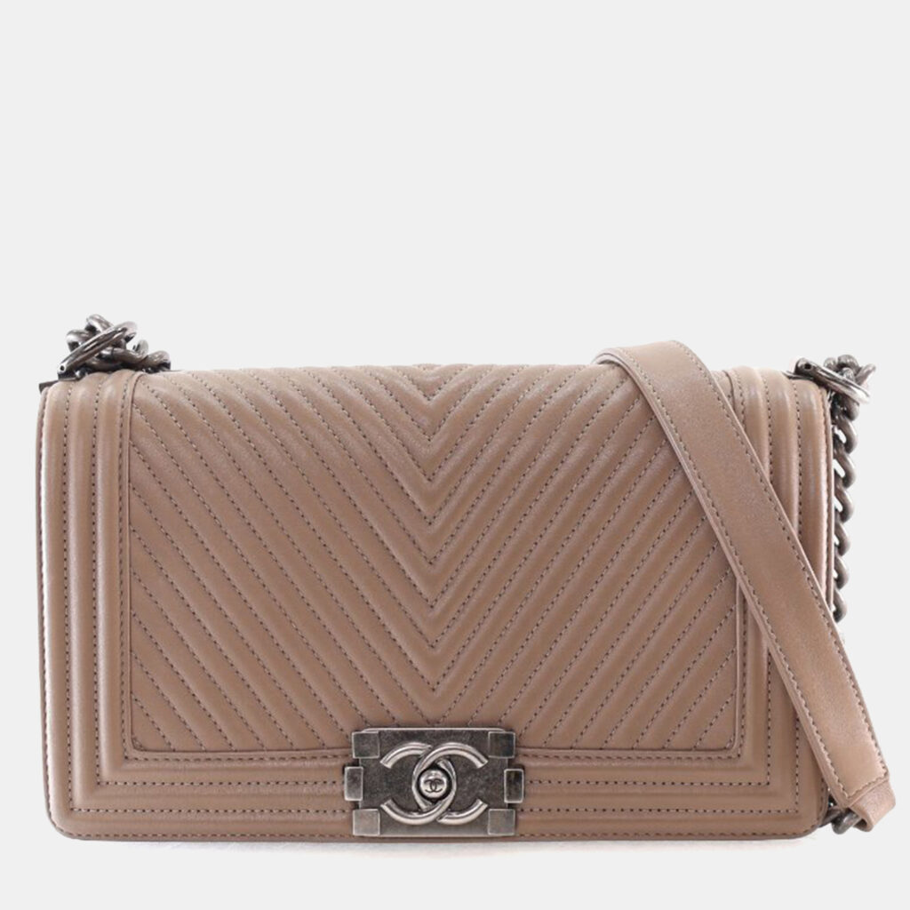 Chanel Medium Calfskin Chevron Boy Flap Bag