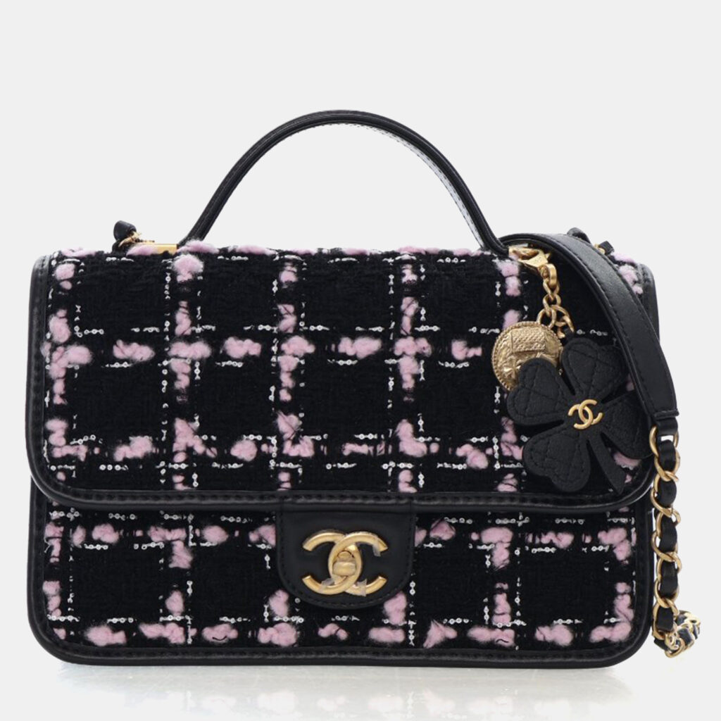 Chanel Medium Tweed Top Handle Bag Chanel Medium Tweed Top Handle Bag