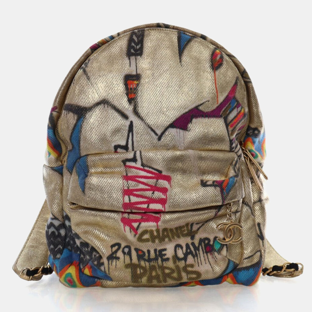 Chanel Canvas Graffiti Backpack Chanel Canvas Graffiti Backpack