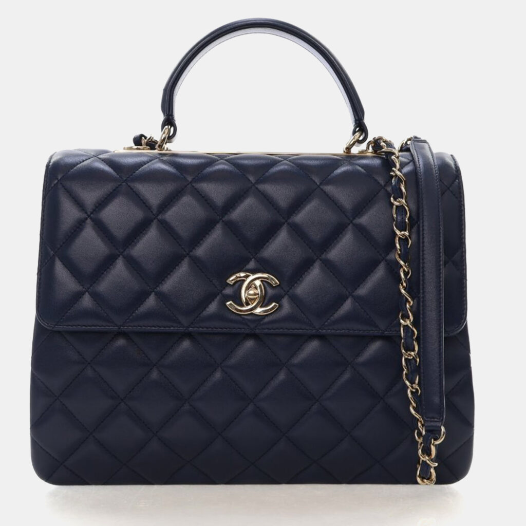Chanel Large Lambskin Trendy CC Top Handle Bag Chanel Large Lambskin Trendy CC Top Handle Bag