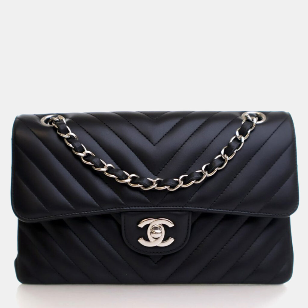 Chanel Small Black Lambskin Classic Double Flap Bag