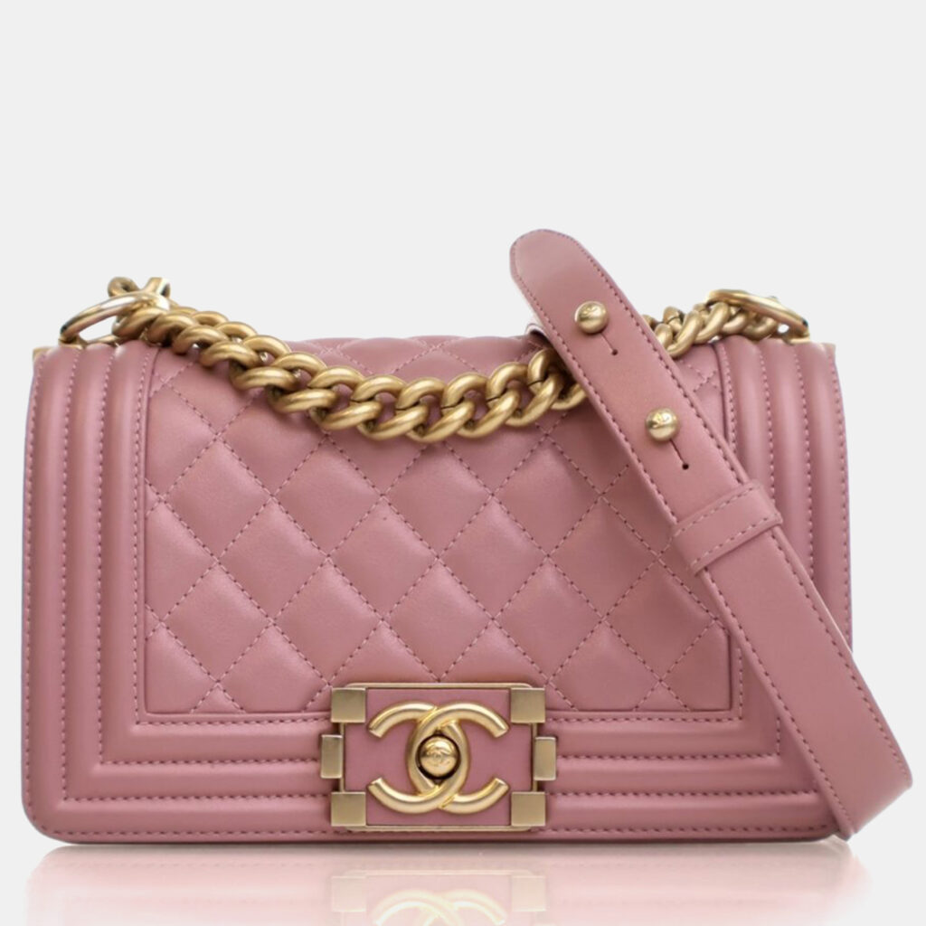 Chanel Small Pink Calfskin Boy Bag Chanel Small Pink Calfskin Boy Bag