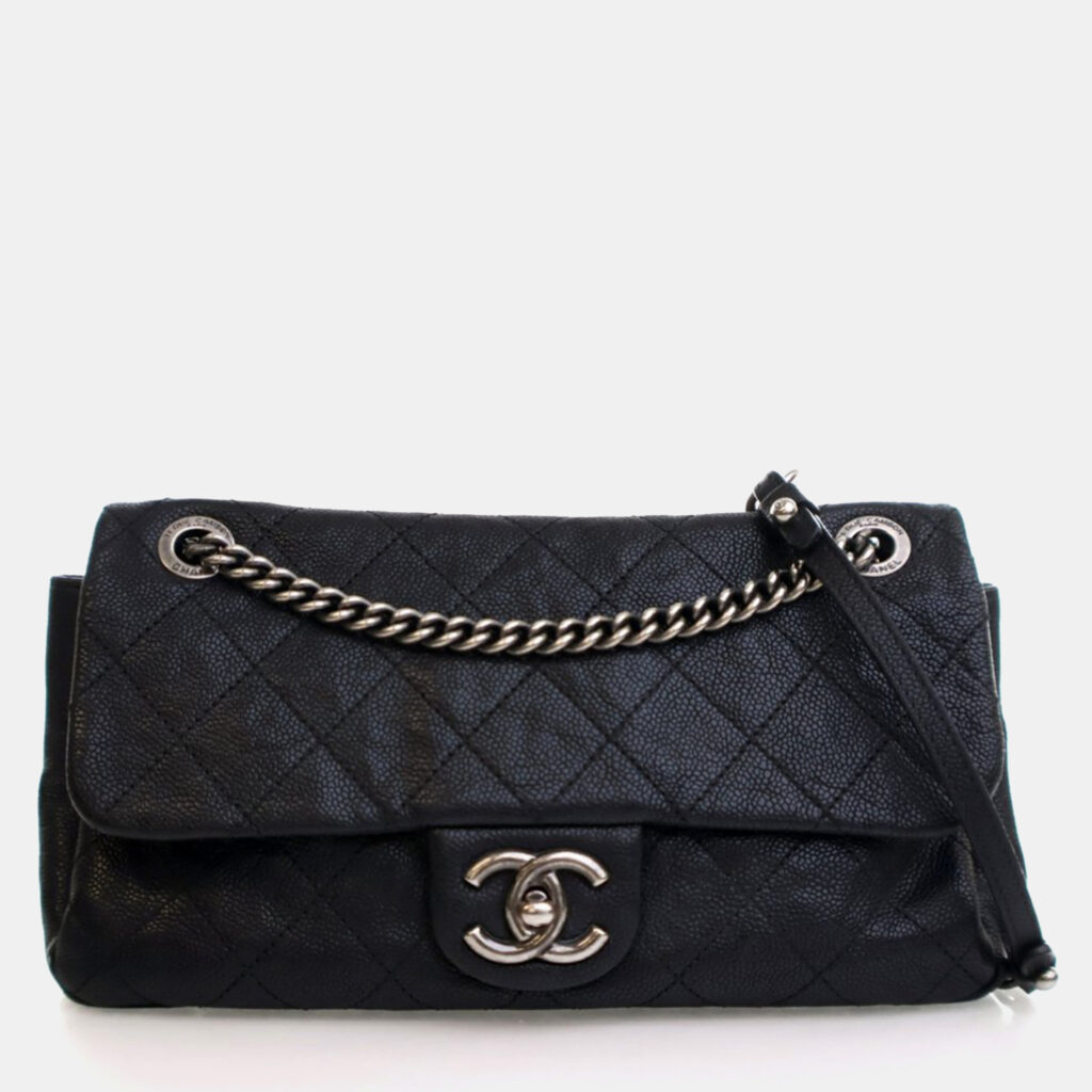 Chanel Medium Black Caviar Simply CC Flap Bag