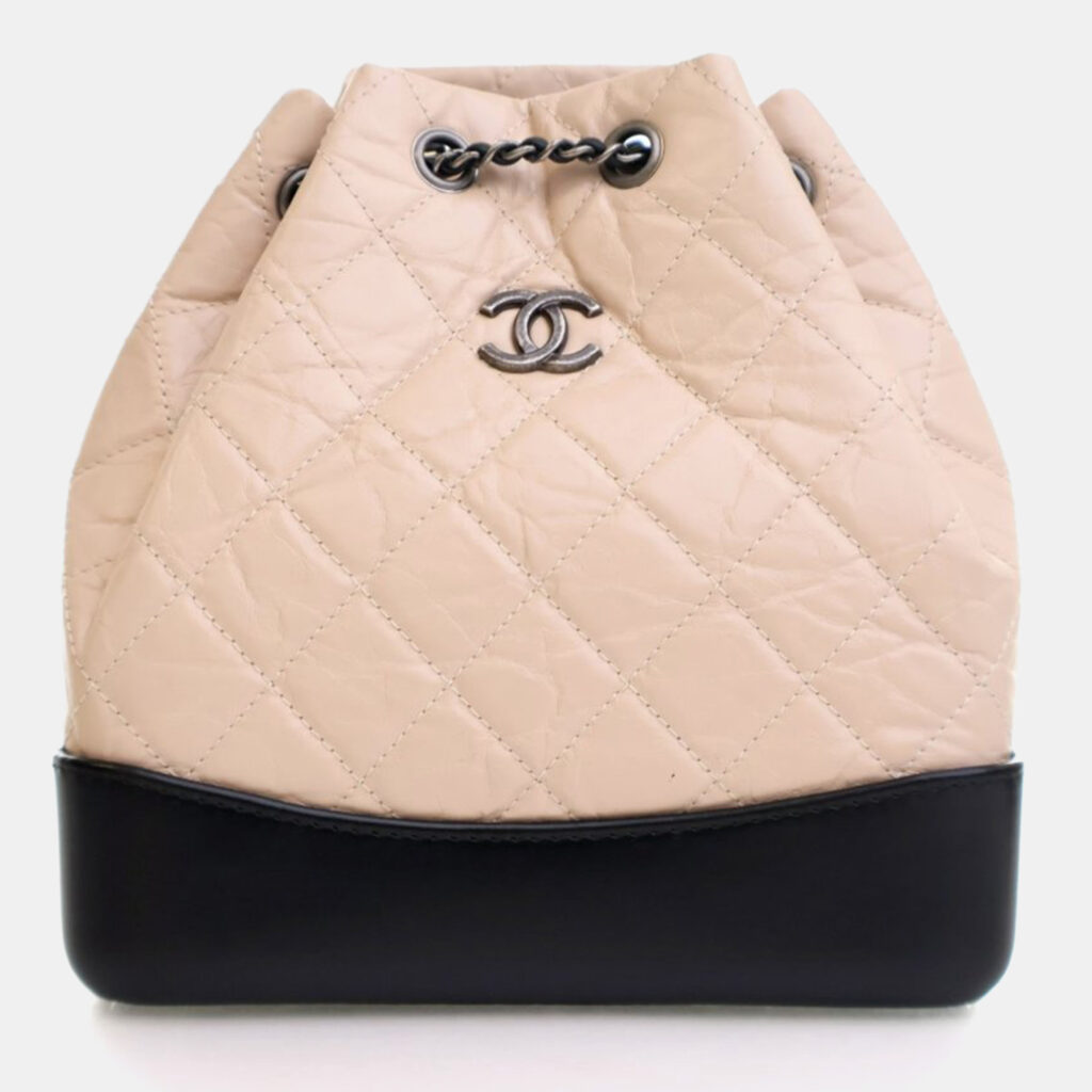 Chanel Small Beige Aged Calfskin Gabrielle Backpack Chanel Small Beige Aged Calfskin Gabrielle Backpack