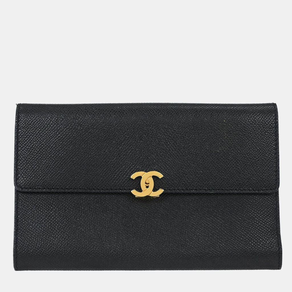 Chanel Black Calfskin Wallet Chanel Black Calfskin Wallet