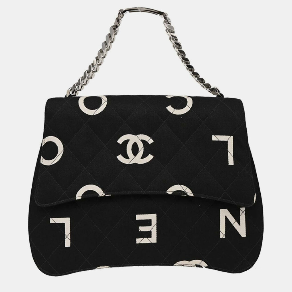 Chanel Black Cotton Handbag