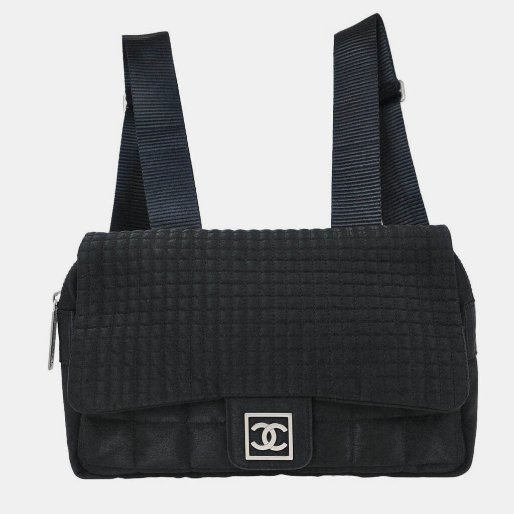 Chanel Black Nylon Sport Line Choco Bar Backpack Chanel Black Nylon Sport Line Choco Bar Backpack