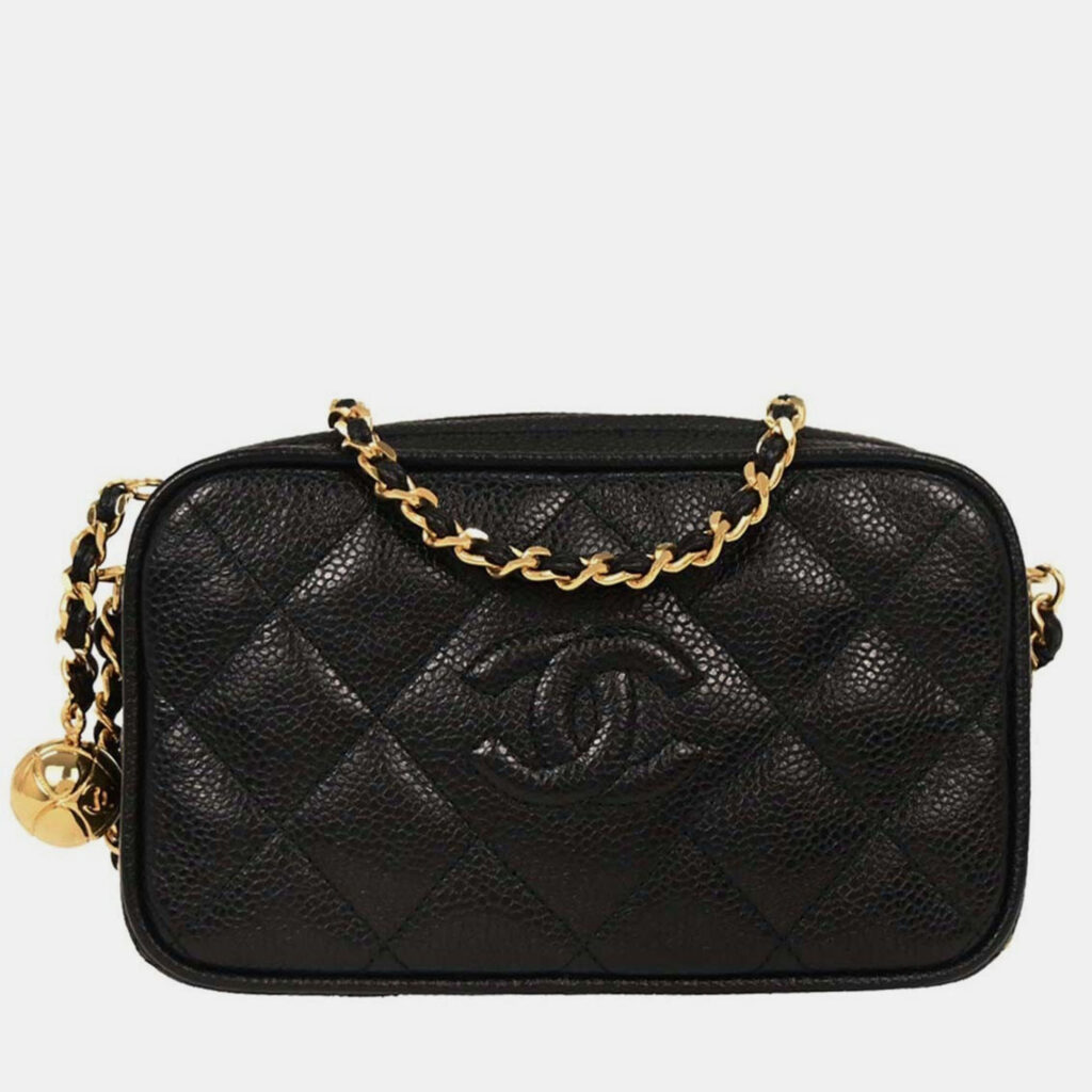 Chanel Black Calfskin Camera Bag Mini Chanel Black Calfskin Camera Bag Mini