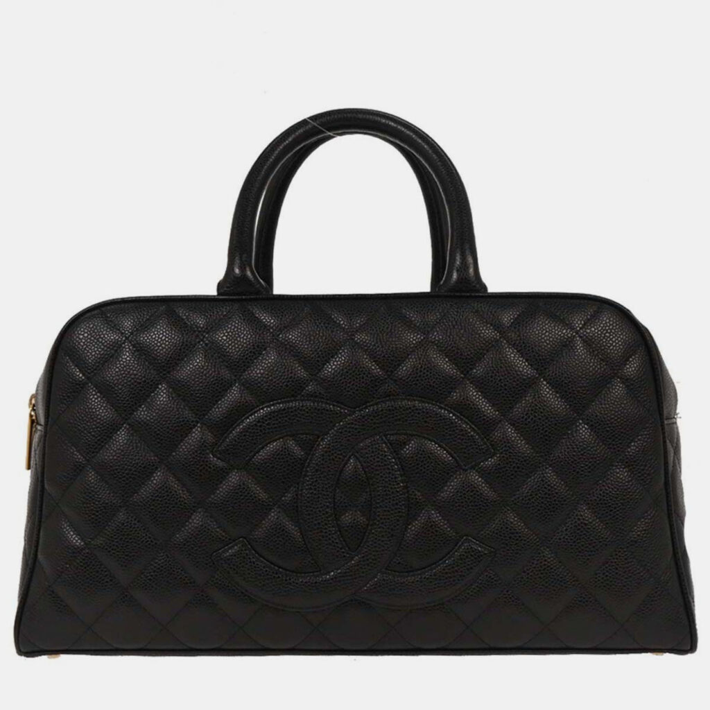 Chanel Black Calfskin Bowling Bag