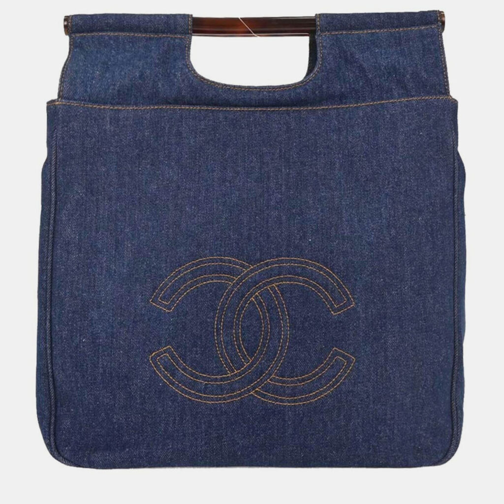 Chanel Blue Denim Handbag