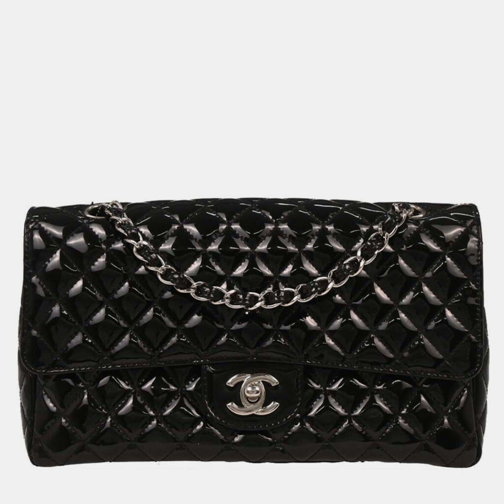 Chanel Black Patent Leather Shoulder Bag Chanel Black Patent Leather Shoulder Bag