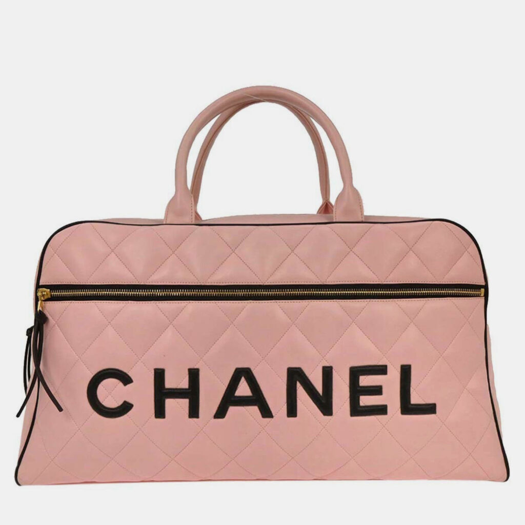 Chanel Pink Calfskin Bowling Bag