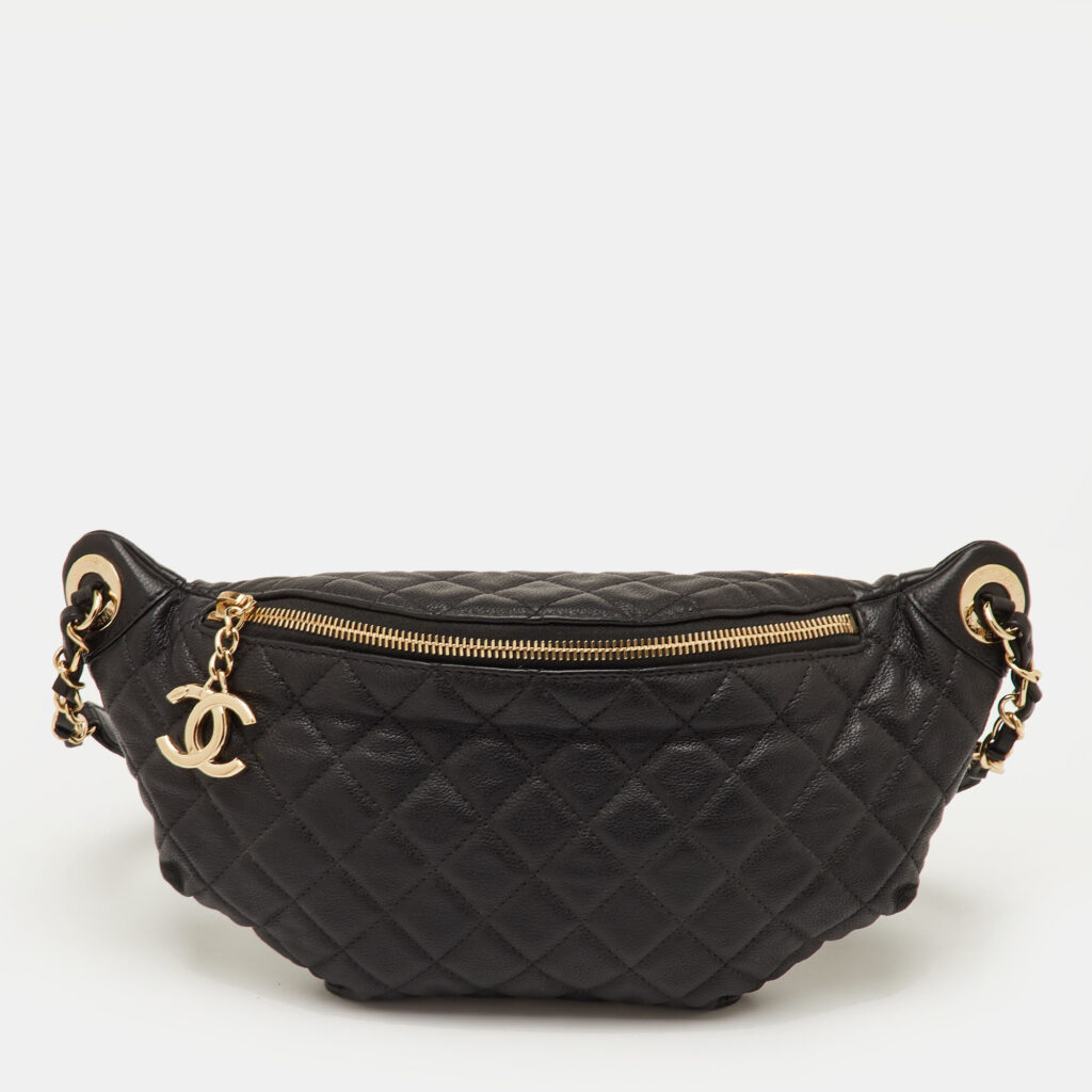 Chanel Me Up Black Quilted Caviar Leather Waistbelt Bag Chanel Me Up Black Quilted Caviar Leather Waistbelt Bag